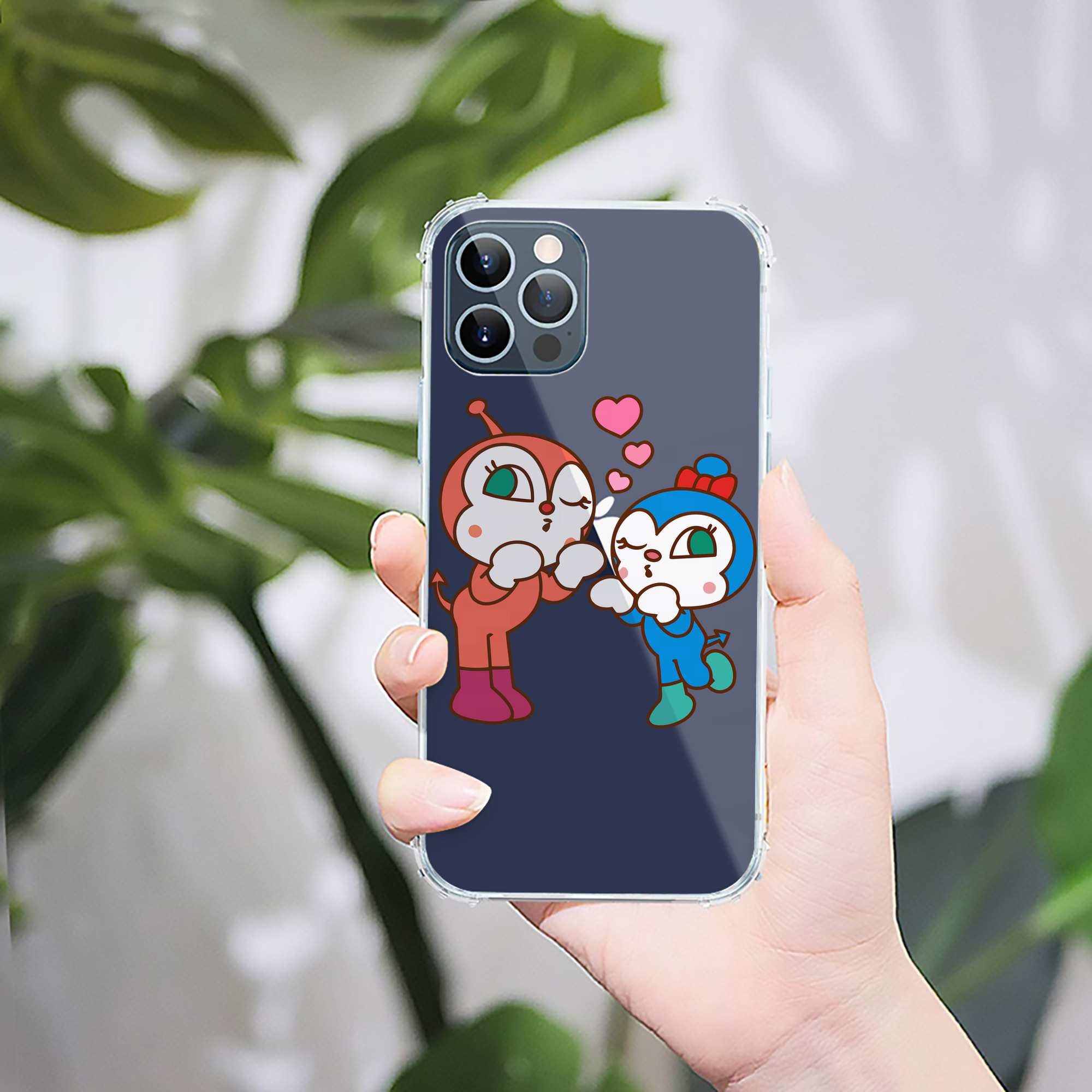（画像用） アンパンマン Anpanman 【iPhone 12シリーズ対応】透明スマホケース（クリアソフトケース）